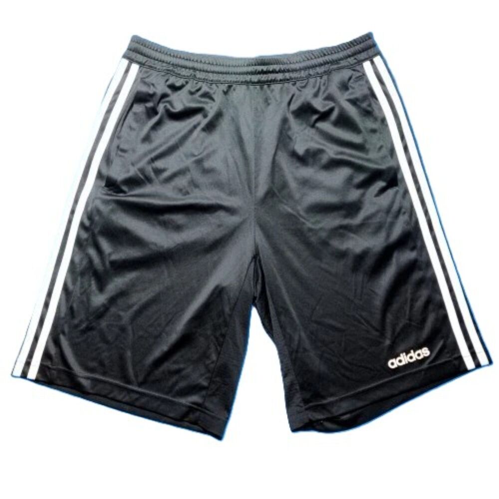 Adidas ClimaCool Black Athletic Shorts Men’s Medium 3-Stripe Drawstring Gym